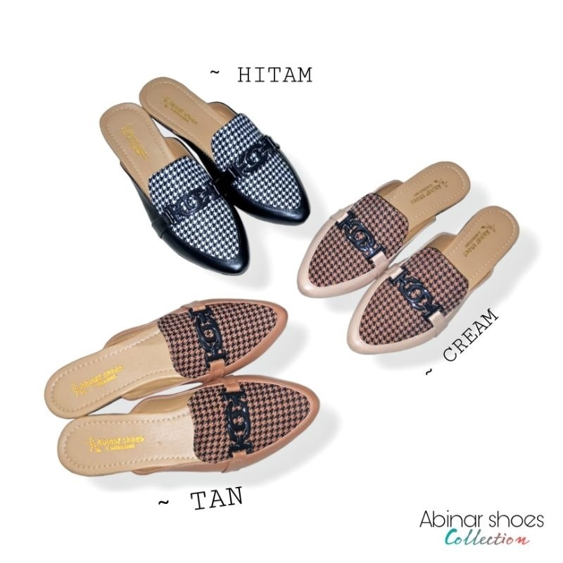 Sandal selop mules wanita/sandal bapau gucci slip-on