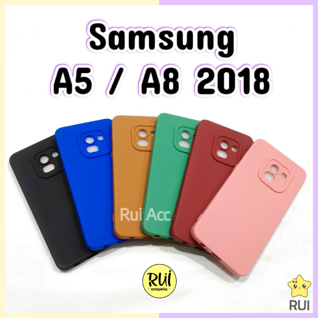 Silikon Candy Samsung A5 A8 2018 Softcase Protect Camera Warna Warni Lentur Macaroon Hijau Maroon Bi