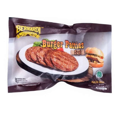 

BEEF PATTIES / DAGING BURGER ISI 6PCS /BERNARDI BEEF PATTIES PREMIUM