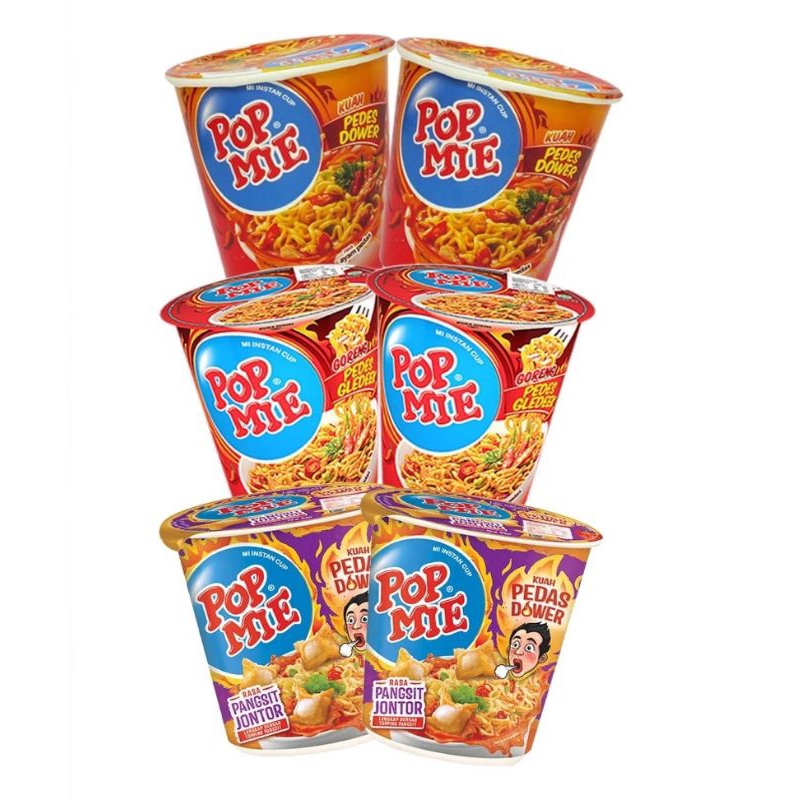 

Pop Mie Pedes All Varian Dower Gledek Pangsit Jontor Tori Kara- 1 Dus Isi 12 pcs