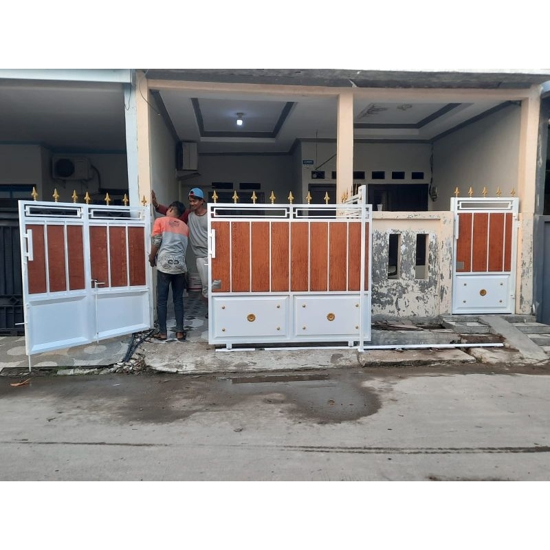 pagar minimalis pesanan BP lucky perum Bintara Bekasi.