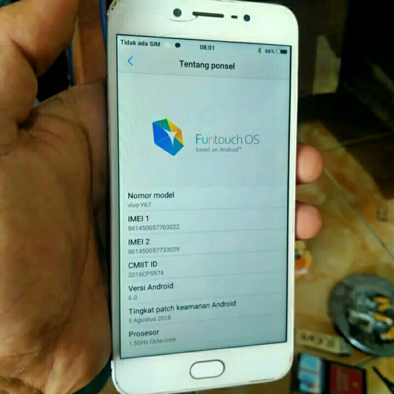 mesin hp vivo y67 RAM 4/64 normal