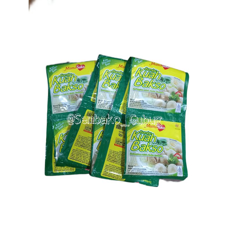 

BUMBU KUAH BAKSO MAMA SUKA/1 RENCENG ISI 12 SACHET