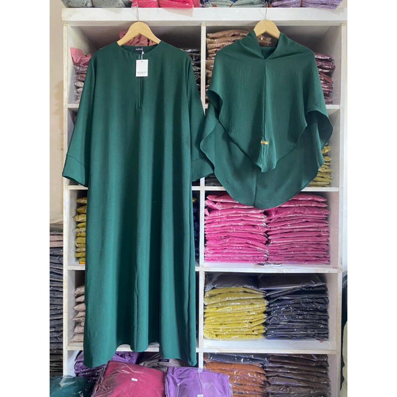 ABAYA SET BERGO CRINKLE