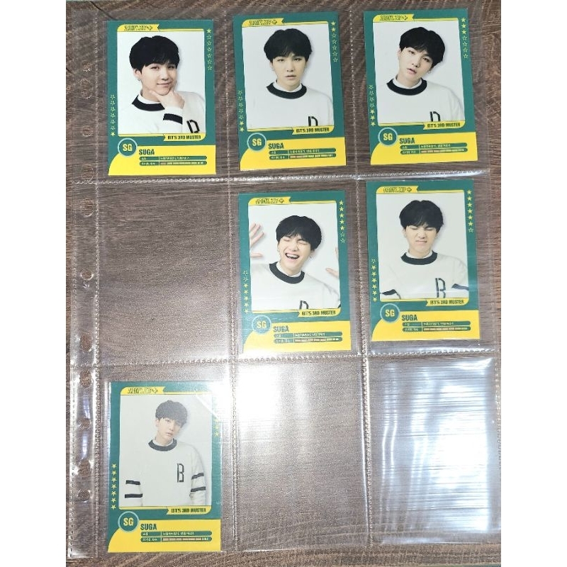 (READY RARE) BTS SUGA yoongi 3rd muster player card set