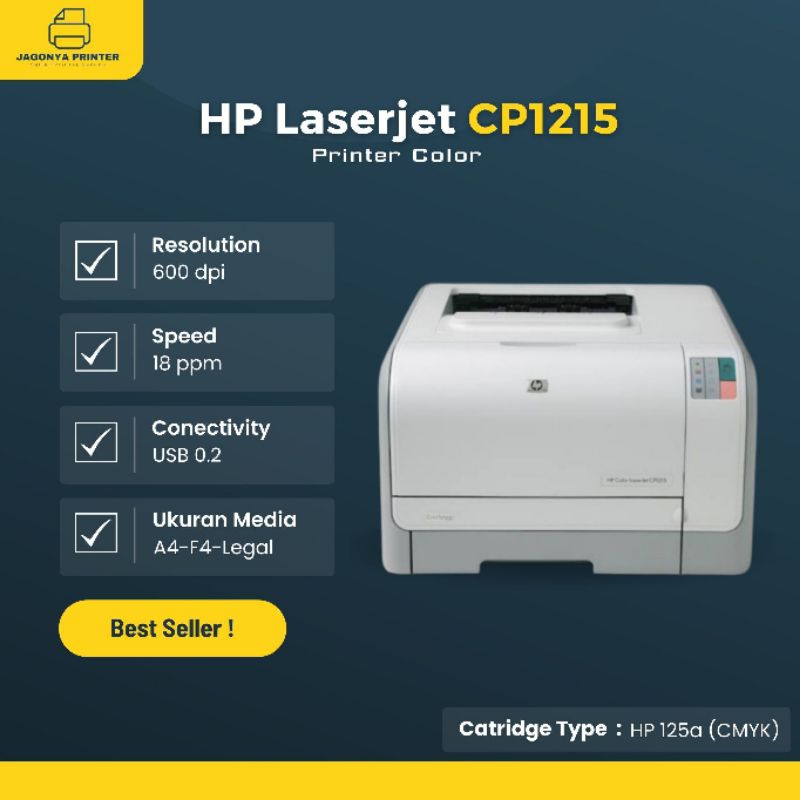 HP Color Laserjet CP1215 Printer Warna A4 F4