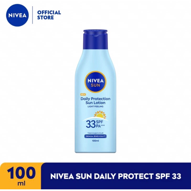 Nivea Body Lotion Daily Protection Sun Lotion Sunblock SPF 33 100 ml