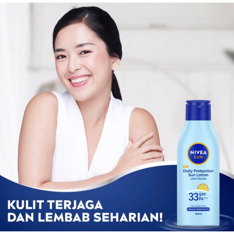 Nivea Body Lotion Daily Protection Sun Lotion Sunblock SPF 33 100 ml