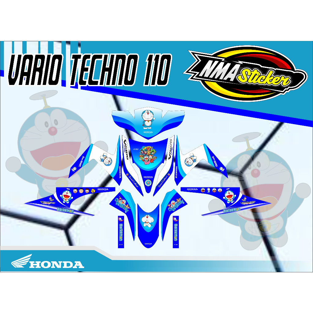 Decal Striping Stiker Vario 110 Techno Karbu