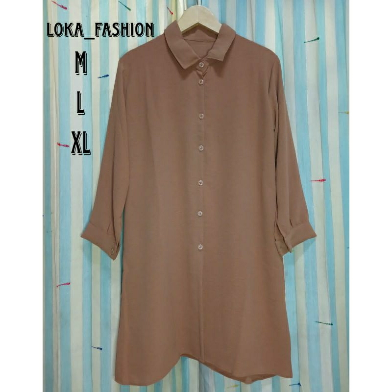 KEMEJA LONG TUNIK CRINKLE AIRFLOW TERBARU LONGTUNIK CRINKLE