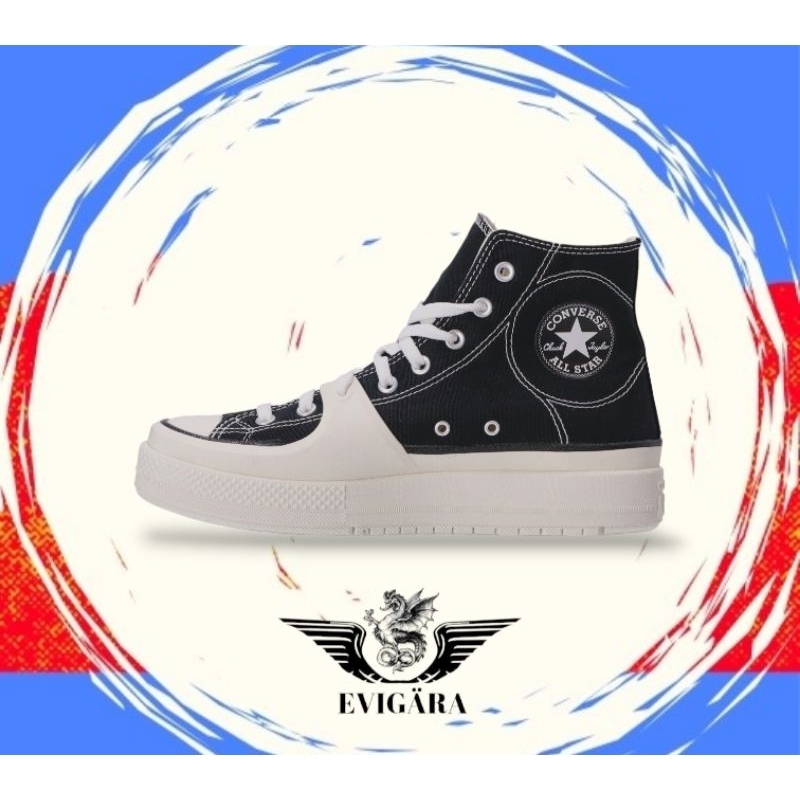 SEPATU ORIGINAL CONVERSE CTAS CONSTRUCT HI - BLACK VINTAGE WHITE