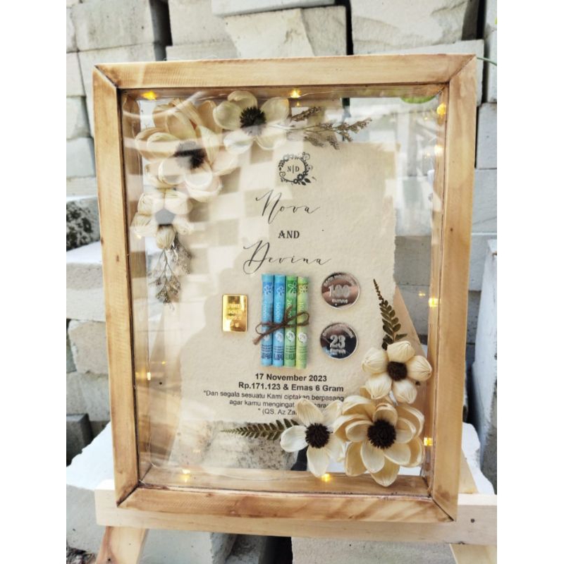 mahar pernikahan/mahar transparan rustic size10 R