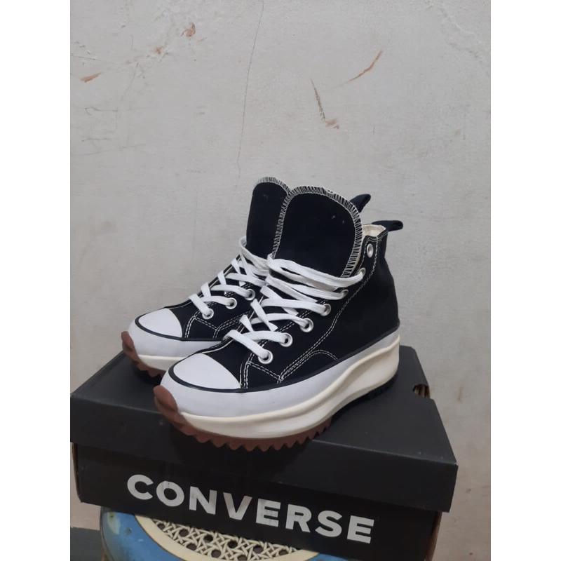 preloved sepatu converse run star hike unisex sneakers