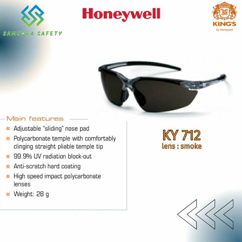 Kacamata Kings by Honeywell || Kacamata Safety Kings KY 712 || Original 