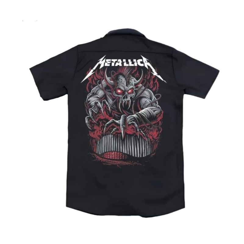HEM KEMEJA METALLICA // BAND METAL PUNK