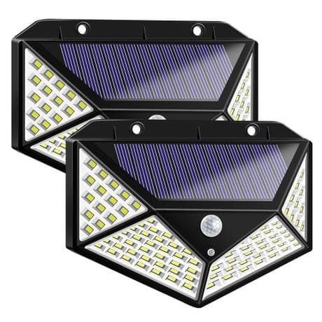 Lampu Taman LED Solar Cell Emergency Outdoor Light | Lampu Taman automatic sensor 100 LED Solar Cell Emergency Outdoor Light