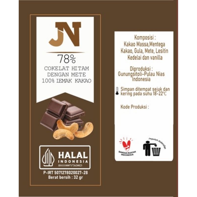 

Cokelat Hitam78% Dengan Mete/Garam/Cabe/Original/Couverture/DarkChocolate78%WithChesew/Salt/chili