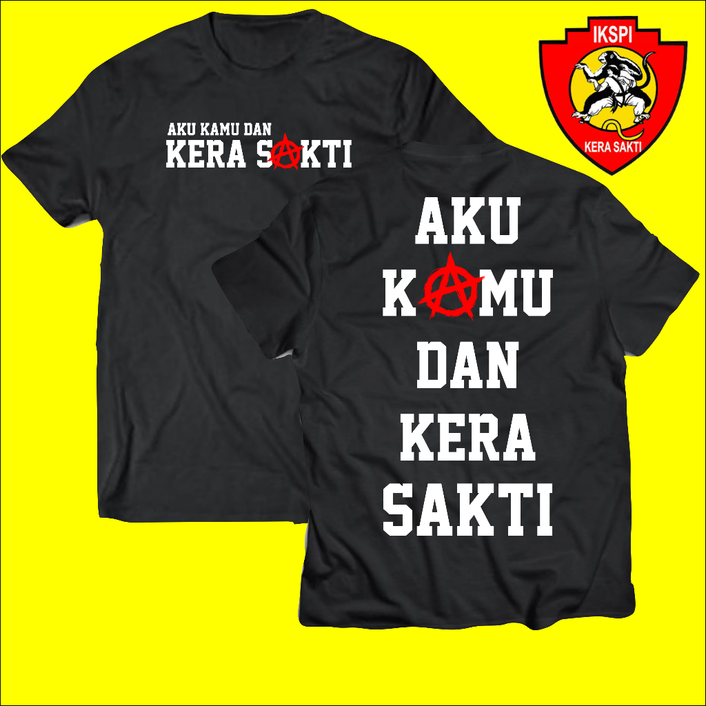 kaos kera sakti ikpsi aku kamu dan kera sakti warna hitam dan putih