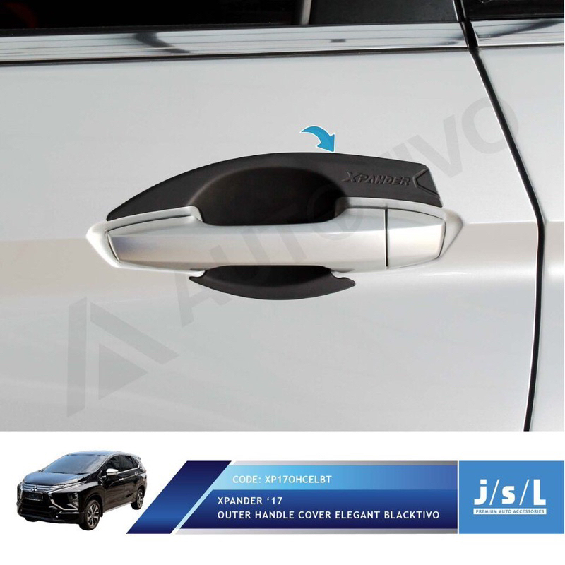 XPANDER 2017 2018 2020 2022 2024 PAKET HANDLE MANGKOK PEGANGAN PINTU MOBIL HITAM BLACKDOP PLATINUM D