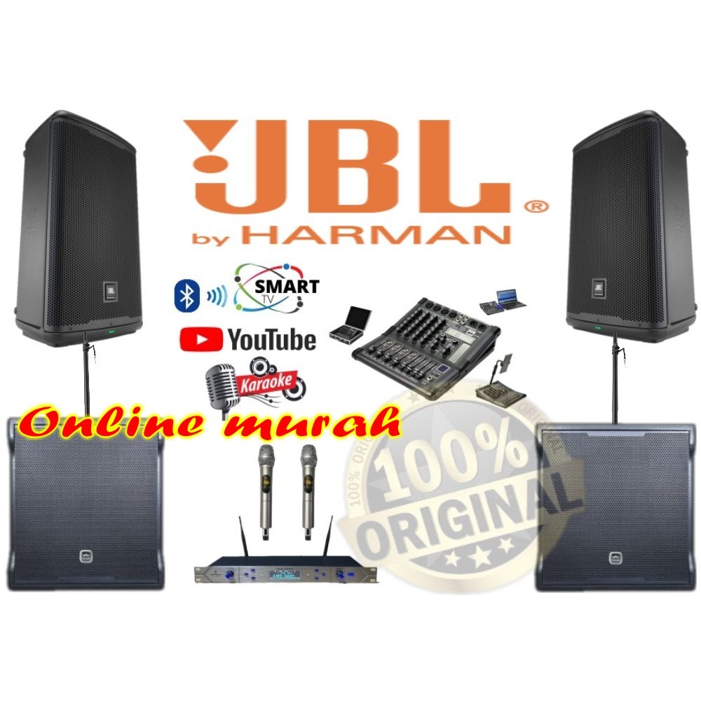 paket jbl eon 710 10 inch 2bh dan subwoofer 12 inch original