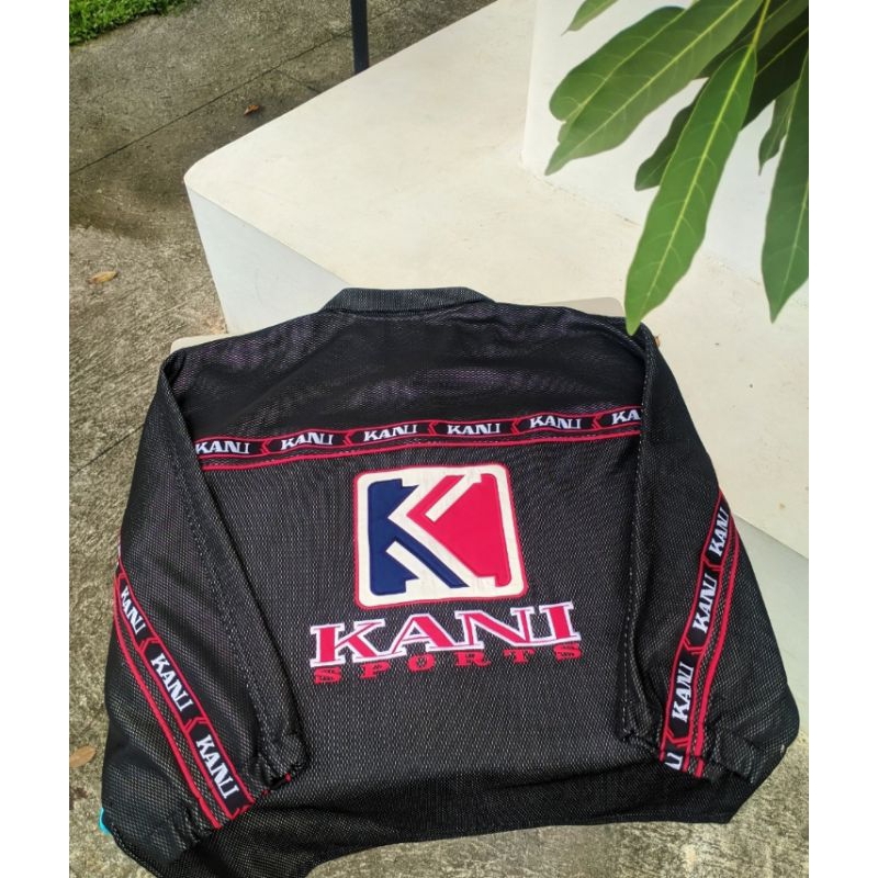 coach jacket Karl Kani spell out full bordir