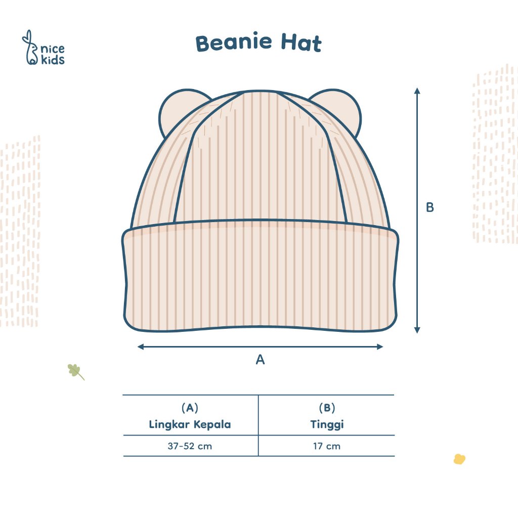 Nice Kids - Beanie Hat Baby Topi Kupluk Rajut Bayi (6-12 bulan - 4 Tahun)