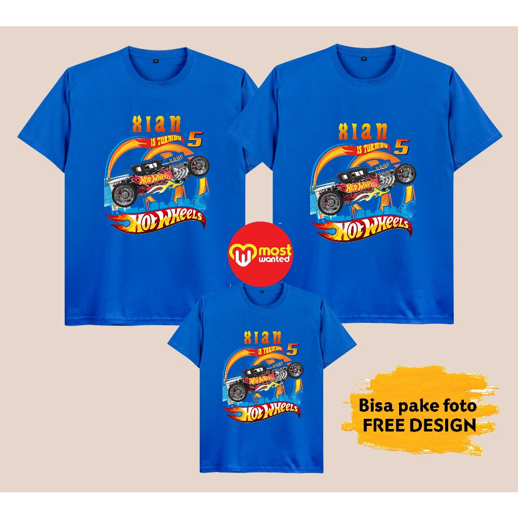Baju Couple Keluarga Kaos Family Ulang Tahun Komunitas Kelompok Motif Cars 6
