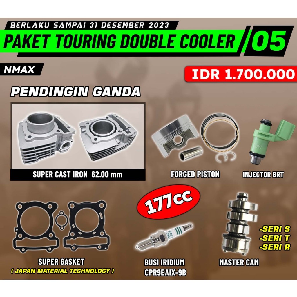 PAKET BORE UP NMAX 7 | 177 CC | BRT