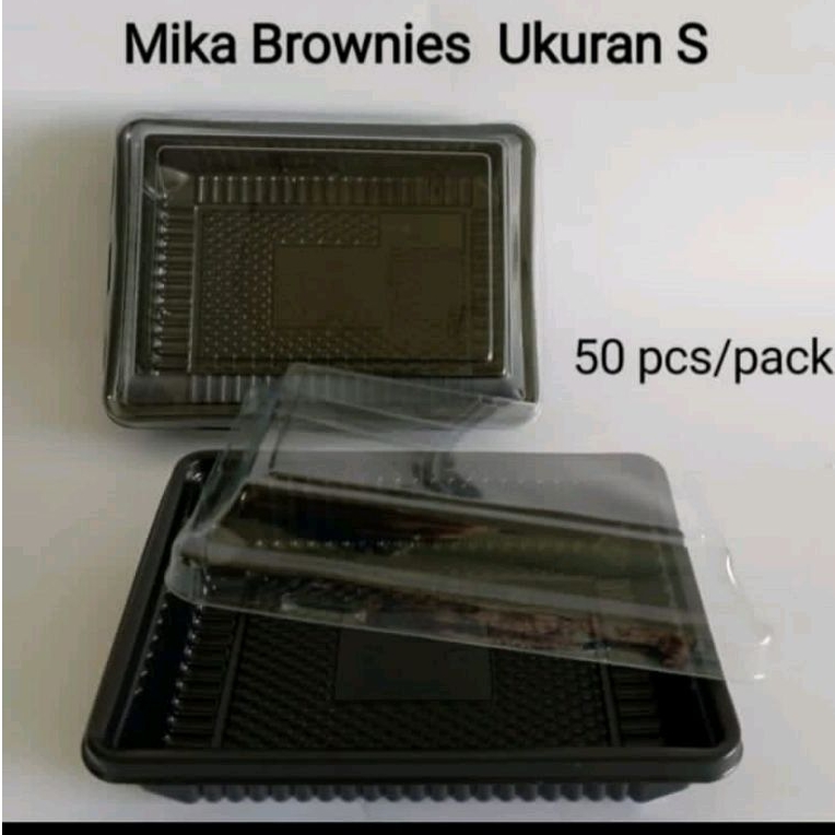 Mika Brownies MKP Ukuran S/ Kotak Mika Brownies Kecil/ Kotak Kue Snack/ Mika Bento Makanan