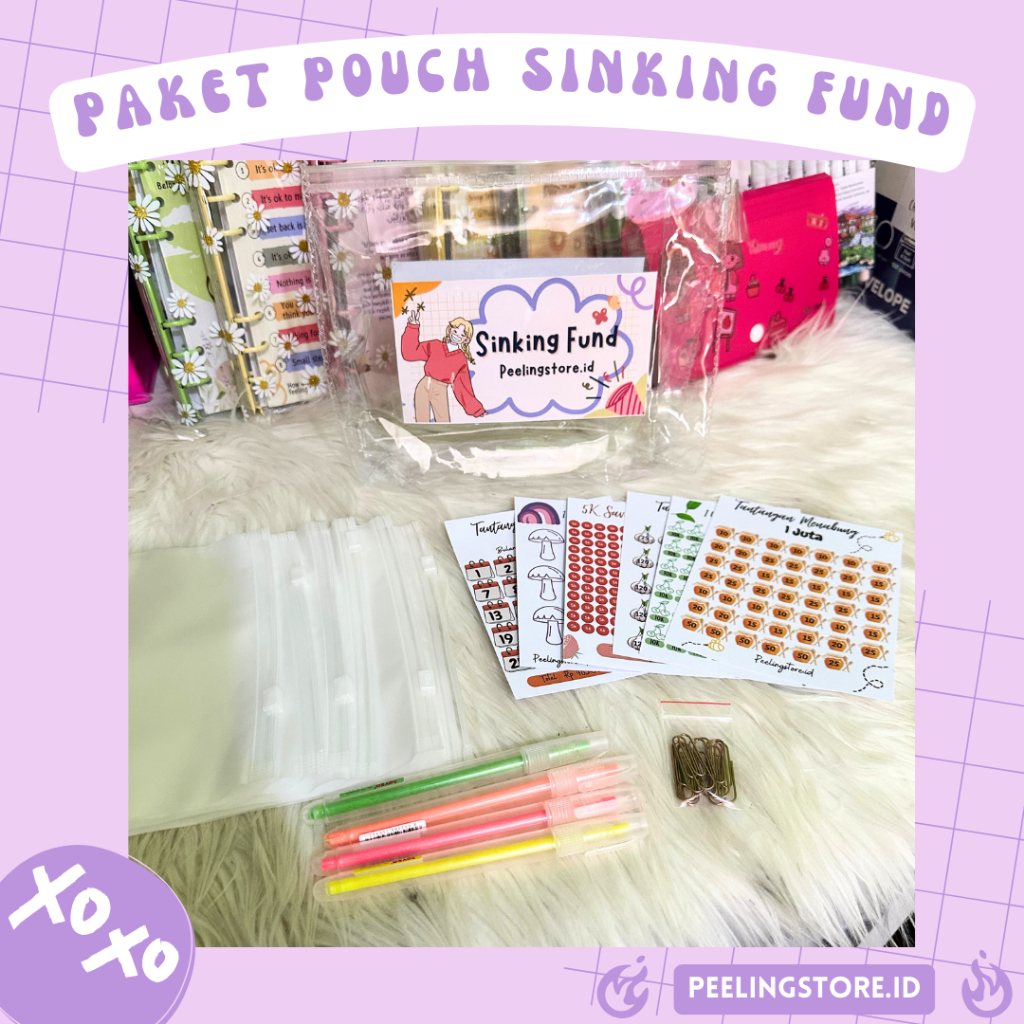 

Paket Nabung Pouch Zipper | Paket Saving challenge & Sinking funds lucu