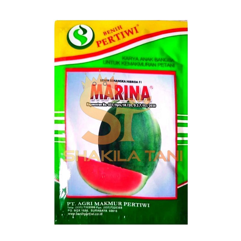 Benih Semangka Marina F1 20 Gram - Cap Benih Pertiwi