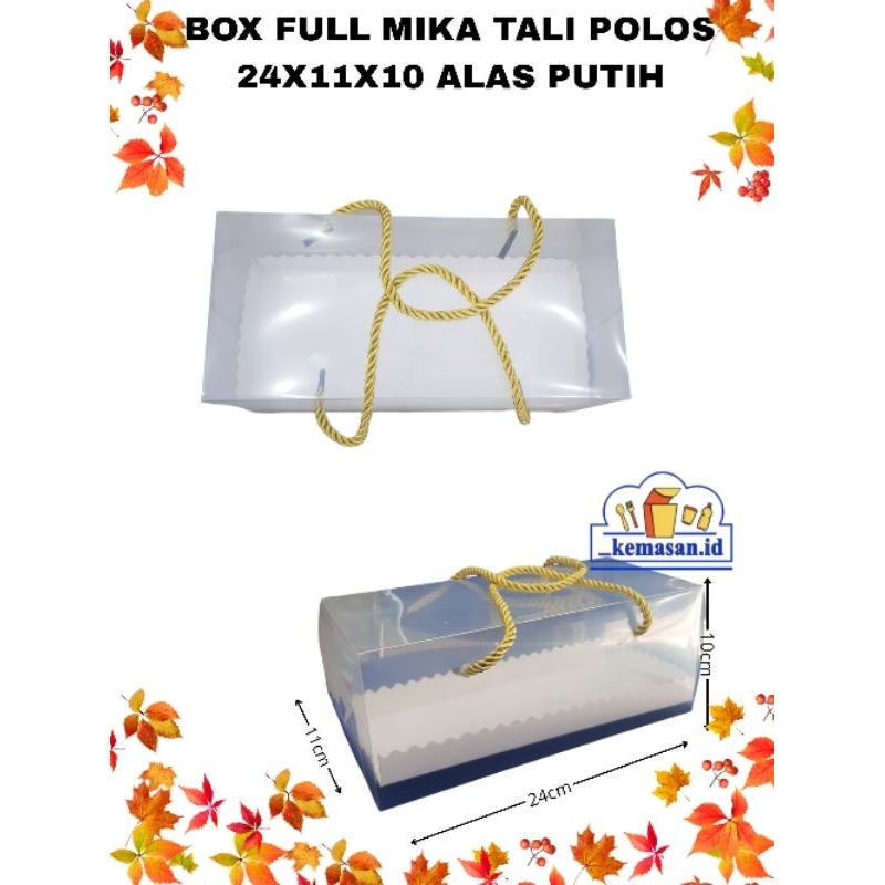

BOX FULL MIKA TALI POLOS 24X11X10 ALAS PUTIH