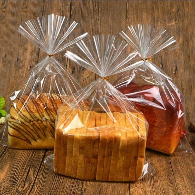 Plastik Opp Roti Tawar Besar 100pcs - Plastik Roti Tawar Tebal Food Grade
