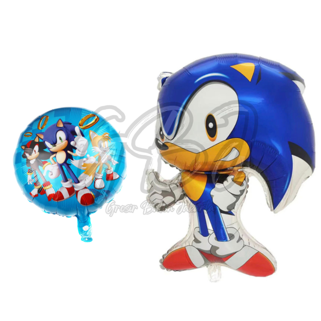 Balon Foil JUMBO Super Sonic the Hedgehog / BULAT Sonic / Tails