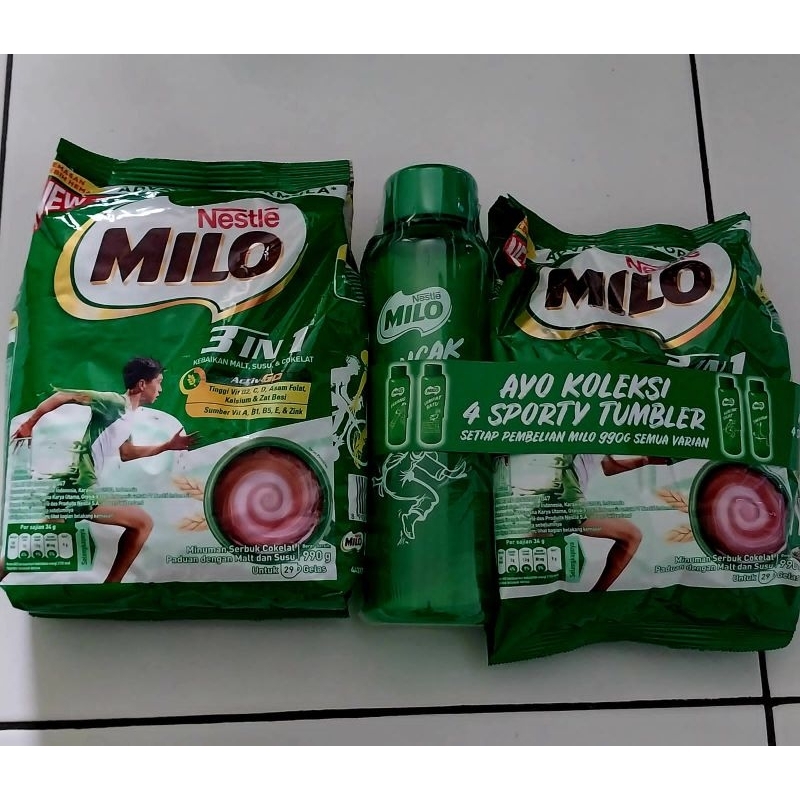 

MILO 3 in1 Activ-Go susu coklat pouch 990g