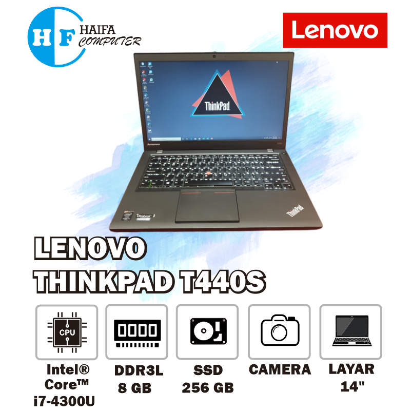 LAPTOP LENOVO THINKPAD T440S CORE I7 GEN 4 RAM 8 GB SSD 256 GB KEYBOARD BLACKLIGHT