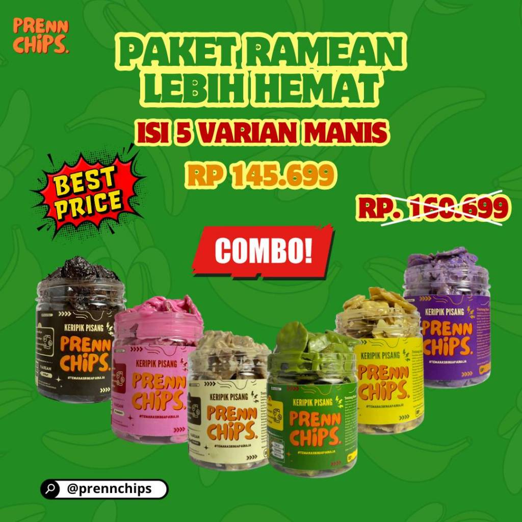 

PAKET RAME RAME ISI 5 VARIAN BEBAS LEBIH HEMAT