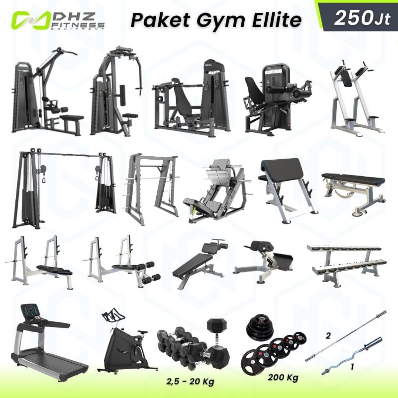 paket alat fitness comersial dhz fitness center import dhz