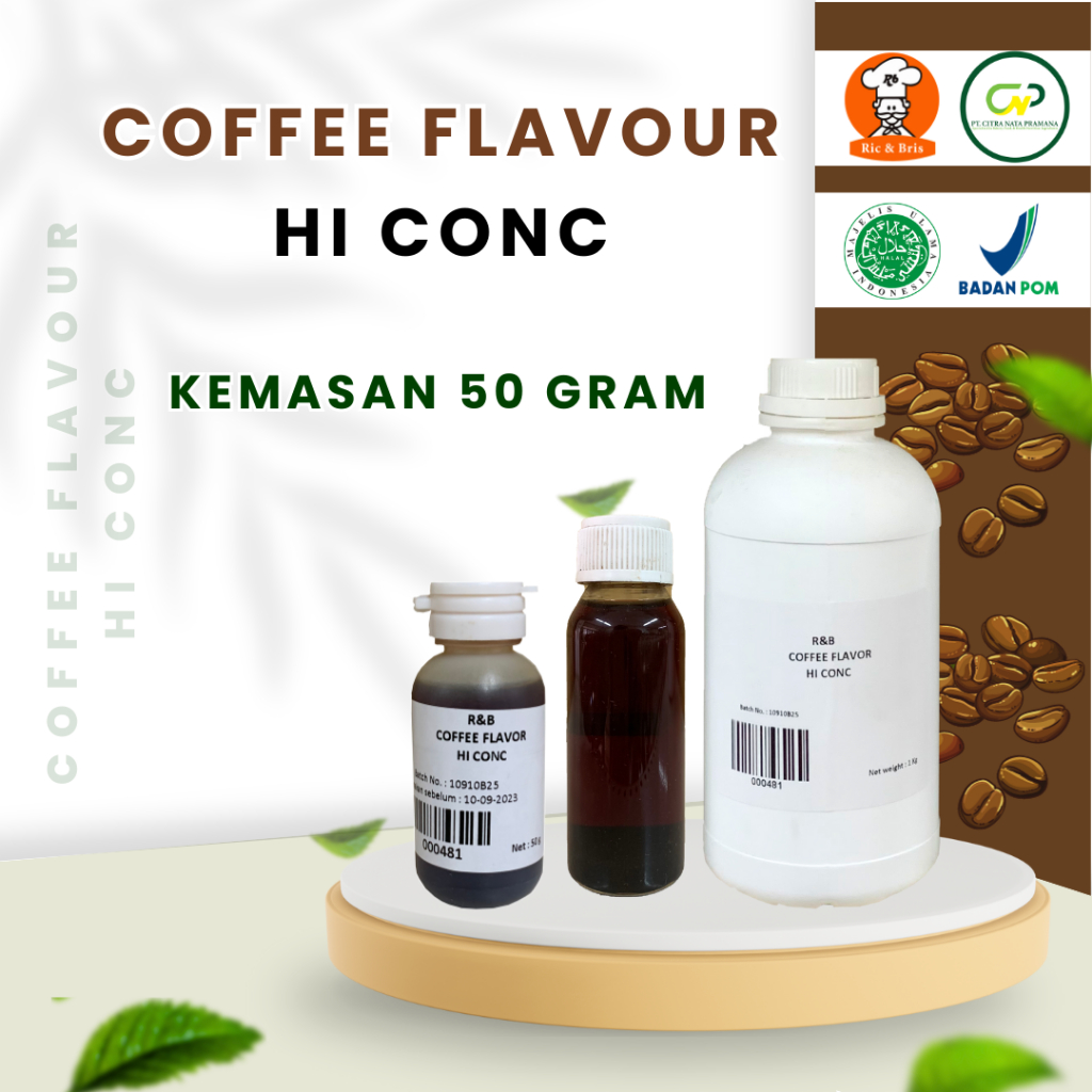 

Coffee Flavor Hicon Ukuran 50gram / Perisa Kopi Concentrate / Minuman Perasa Kopi / Flavor Coffee