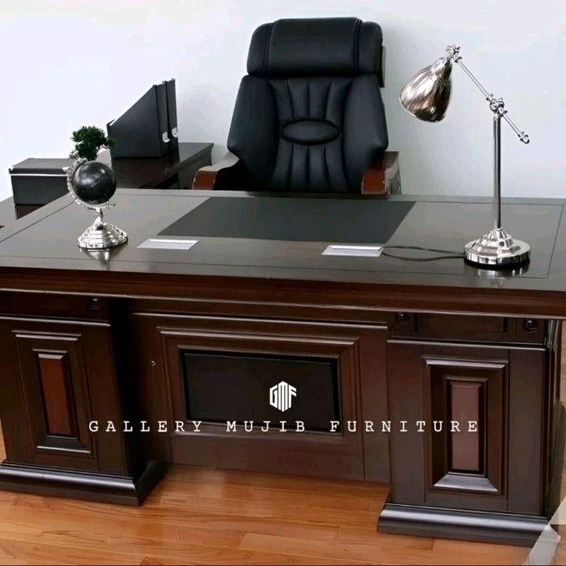 meja direktur meja kerja jati minimalis modern meja kantor modern