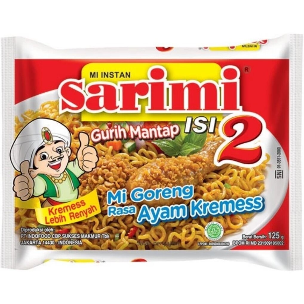 

Sarimi Isi 2 Mie Goreng Ayam Kremes 125gr