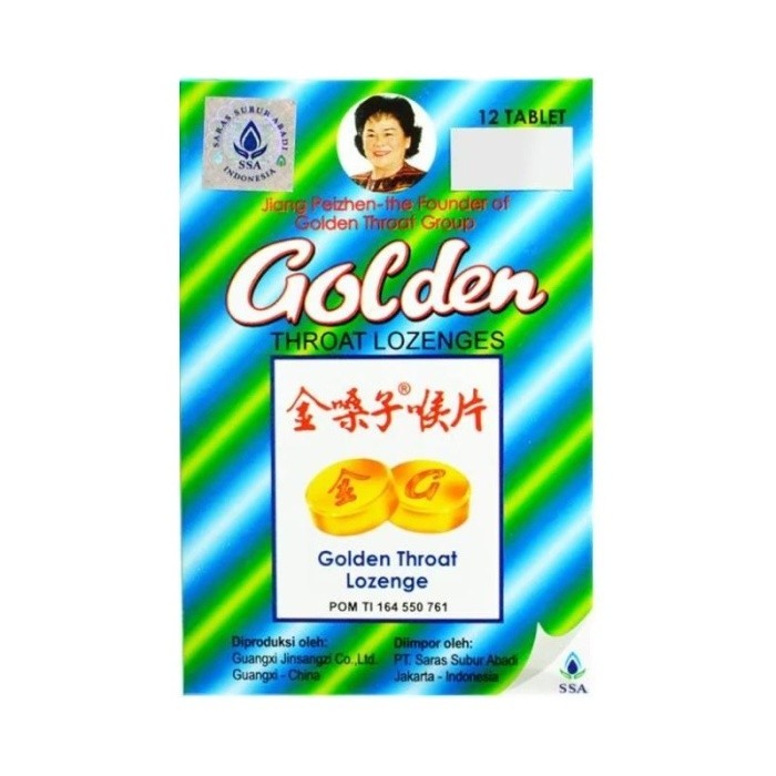 Golden Throat Lozenges isi 12 Tablet | Lozenge Obat Permen Tenggorokan