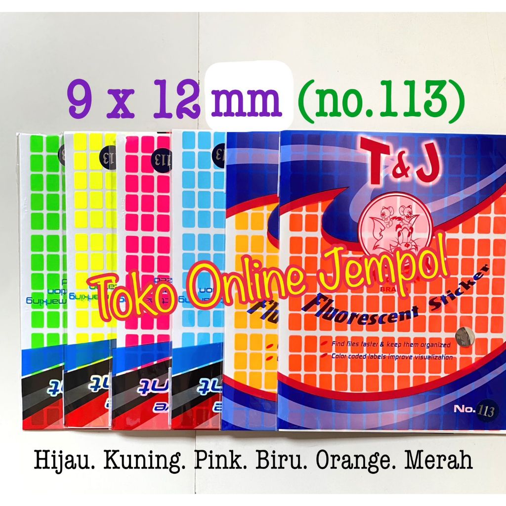 

Label Warna 9 x 12 no.113 Sticker Tom and Jerry FLUORESCENT ATK1519TJ