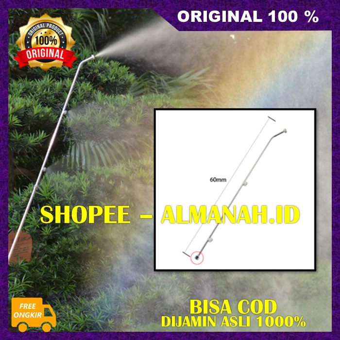 [BISA COD] Nozzle Sprayer Super Kabut 3 Mata Stik Sprayer 3 Mata Stainless ASLI