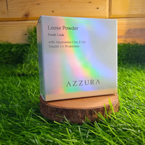 Azzura Loose Powder Fresh Look Double UV Protector 30gr BPOM/bedak tabur azura/bedak untuk kulit ber