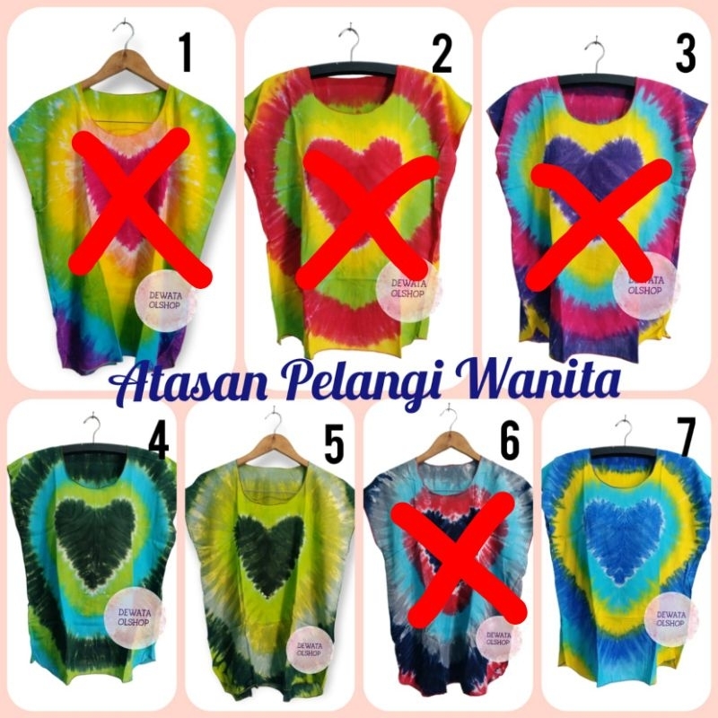 Atasan Pelangi Bali Wanita / Atasan Wanita Rayon