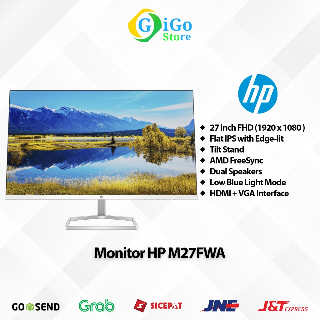 Monitor LED HP M27FWA IPS FHD 27" VGA HDMI 60Hz Laptop PC Komputer