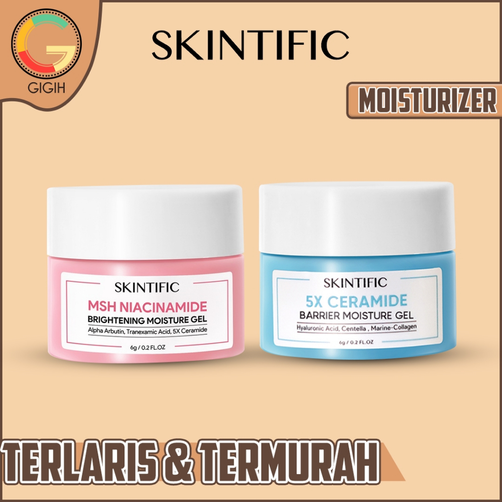 SKINTIFIC MOISTURIZER TRAVEL SIZE MINI 6GR ( 5X CERAMIDE SKIN BARRIER MOISTURIZER GEL / MSH NIACINAM