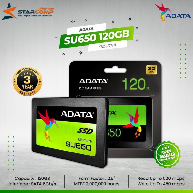 SSD ADATA SU650 Ultimate 120Gb