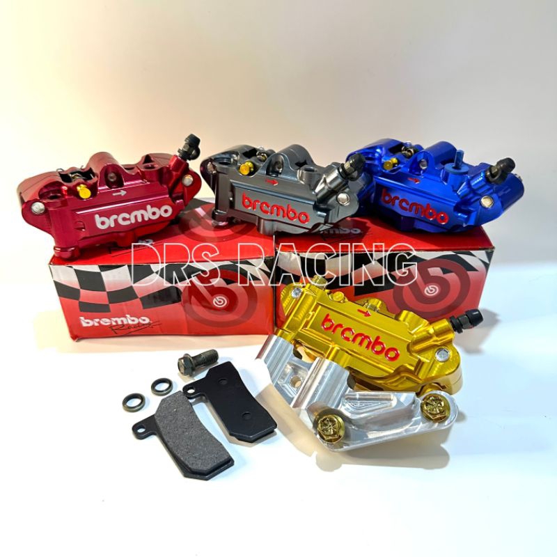 Paket Kaliper Monoblok 4 Piston  Depan Ninja R /Ninja RR(Kaliper monoblok 4 Piston +Breket Kaliper D